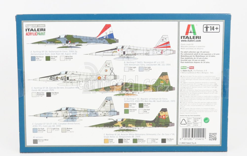 Italeri Northrop F-5a Freedom Fighter Airplane Military 1962 1:72 /