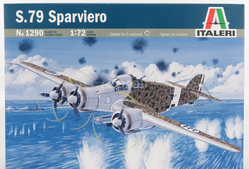 Italeri Savoia marchetti S.79 Sparviero Airplane Military 1942 1:72 /