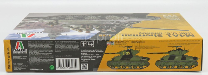 Italeri Sherman M4a1 Sherman Tank  With 10 Figures Us Infantry 1942 1:35 /