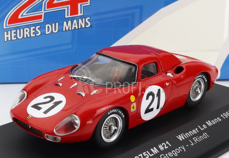 Ixo-models Ferrari 250lm 3.3l V12 Ch. N5893 Team N.a.r.t. N 21 1:43, červená