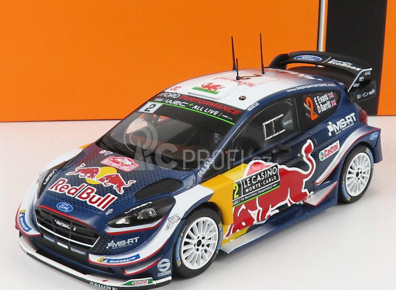 Ixo-models Ford england Fiesta Wrc Red Bull N 2 Rally Montecarlo 2018 1:24
