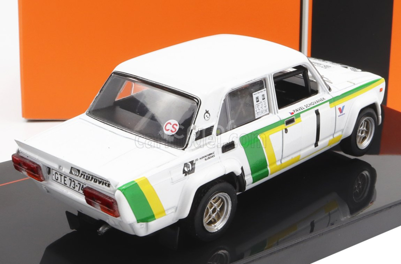 Ixo-models Lada fiat 2105 Vfts N 1 Rally Vltava Pribram 1988 V.blahna - P.schovanek 1:43 Bílá Zelená Žlutá