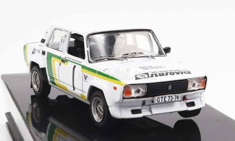 Ixo-models Lada fiat 2105 Vfts N 1 Rally Vltava Pribram 1988 V.blahna - P.schovanek 1:43 Bílá Zelená Žlutá