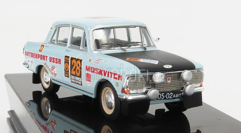 Ixo-models Moskvitch 412 N 28 Rally London - Mexico 1970 1:43, světle modrá