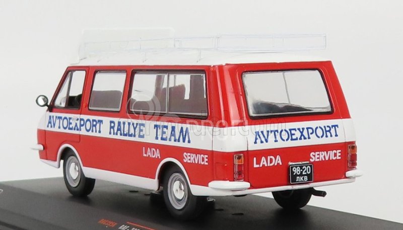 Ixo-models RAF 2203 Minibus Team Rally Lada Service Assistance 1984 1:43 Červená Bílá