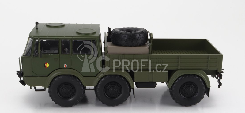 Ixo-models Tatra 813 Nva 6x6 Truck Cassonato Double Cabine 3-assi 1968 1:43 Vojenská Zelená