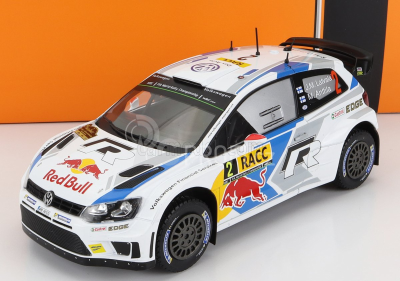 Ixo-models Volkswagen Polo R Wrc Red Bull N 2 Rally Catalunya 2014 1:24, bílá