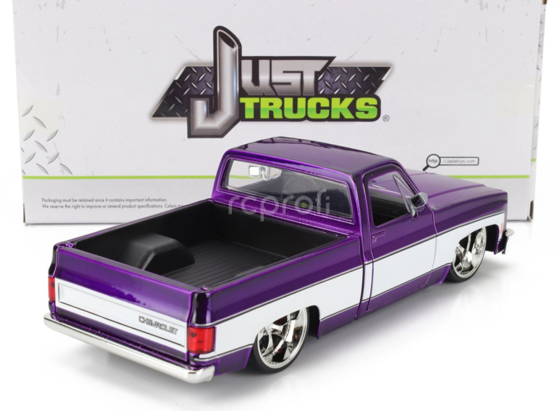 Jada Chevrolet C-10 Pick-up Custom 1985 1:24 Fialová Bílá