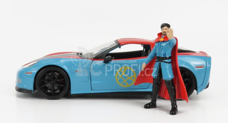 Jada Chevrolet Corvette Z06 2015 With Doctor Strange Figure 1:24 Modrá Červená