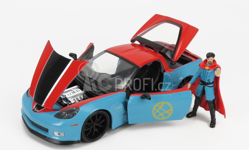 Jada Chevrolet Corvette Z06 2015 With Doctor Strange Figure 1:24 Modrá Červená