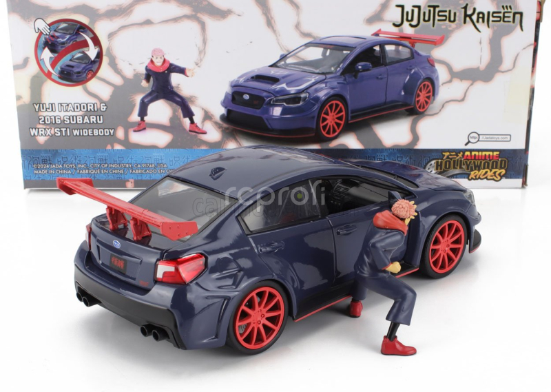 Jada Subaru Wrx Sti Whitebody With Jujutsu Kaisen Yuji Itadori Figure 2016 1:24 Grey
