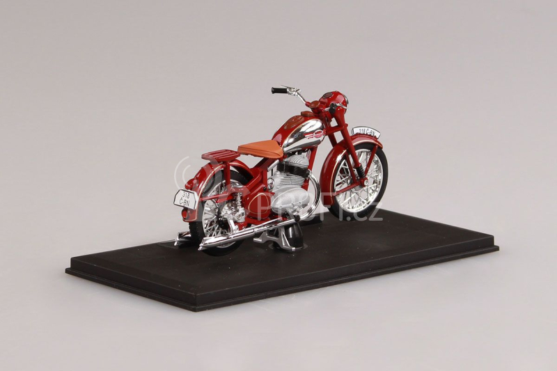 Abrex Jawa 350 Pérák (1950) 1:18 - Tmavě Červená