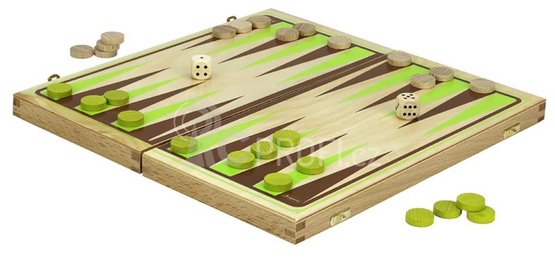 Jeujura Backgammon v dřevěném skládacím boxu