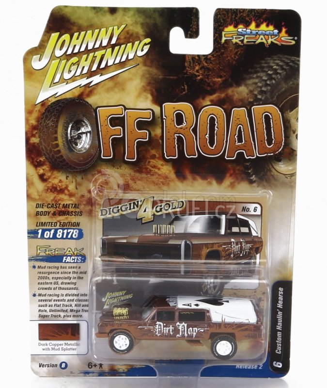 Johnny lightning Ford usa Haulin Hearse - Pohřební vůz Off Road 1970 1:64, hnědá
