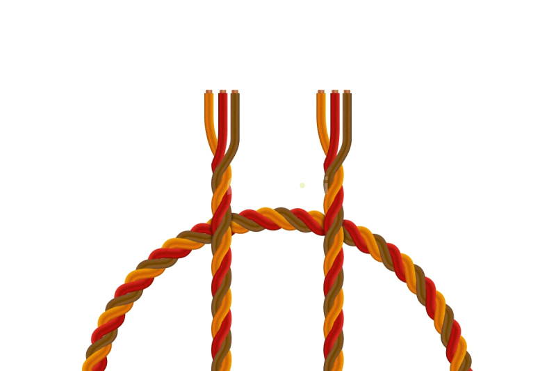 Kabel třížilový silikonový kroucený tlustý JR 0.25mm2