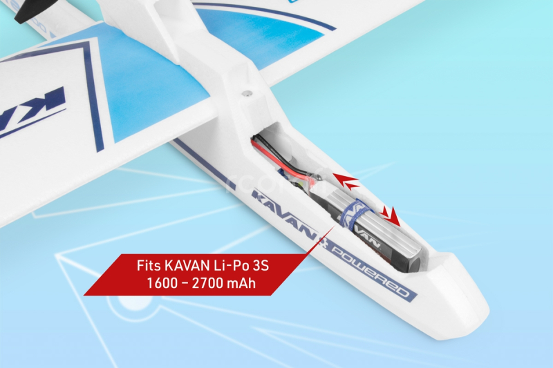 RC letadlo KAVAN Beta 1400 RTF, modrá