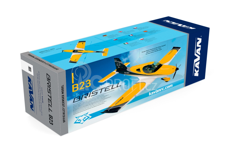 RC letadlo KAVAN Bristell B23 1600mm ARF, žlutá