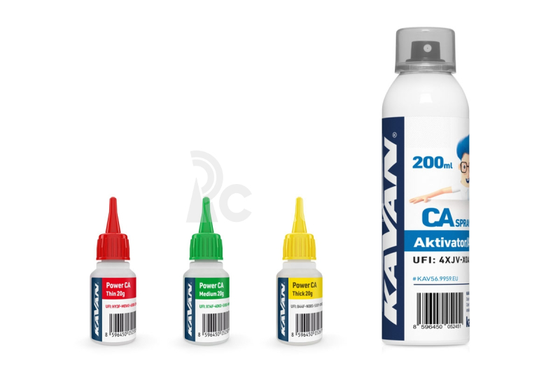 KAVAN CA PACK vteř.lepidlo 3x20g (Ř,S,H) + aktivátor 200ml (EN)