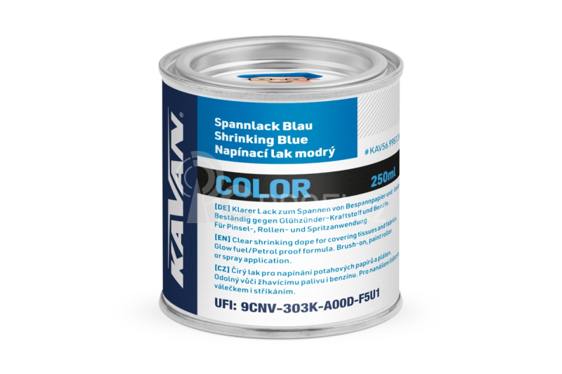 KAVAN napínací lak COLOR, modrý, 250ml