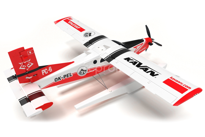 RC letadlo KAVAN Pilatus PC-6 Porter 1500mm ARF, červená