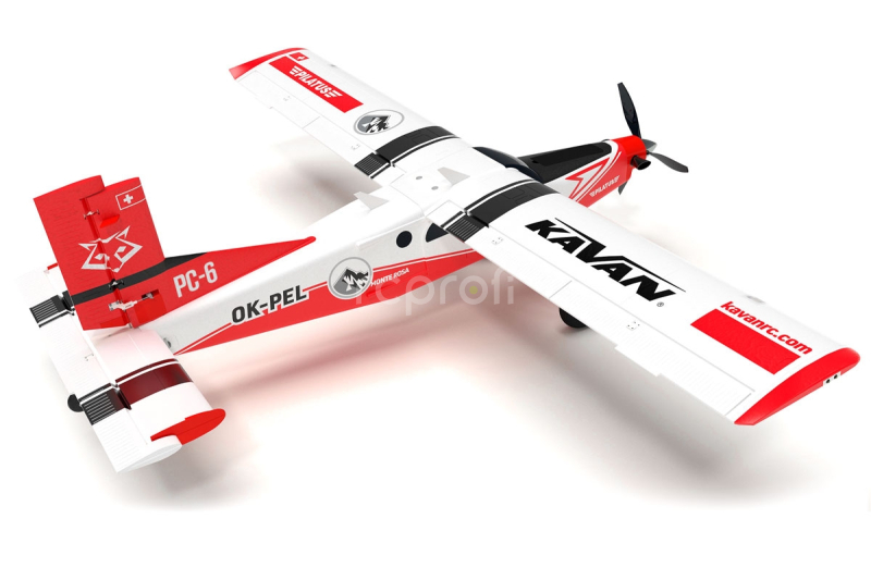RC letadlo KAVAN Pilatus PC-6 Porter 1500mm ARF, červená