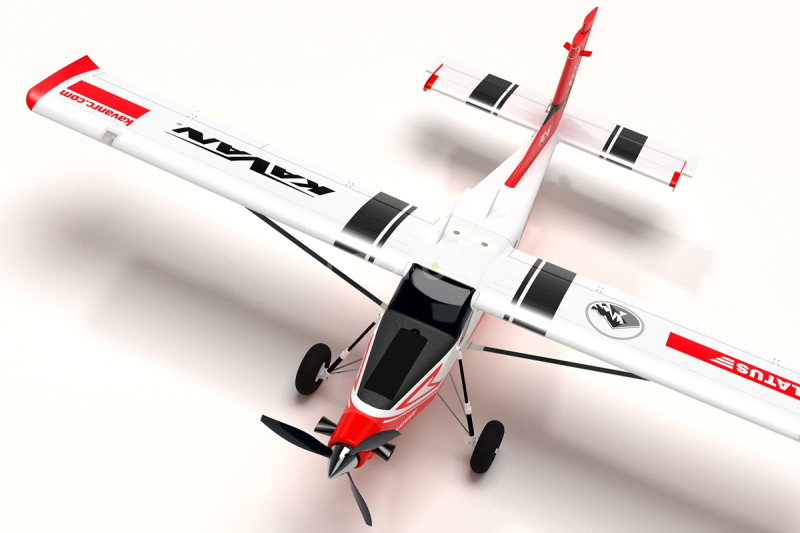 RC letadlo KAVAN Pilatus PC-6 Porter 1500mm ARF, červená