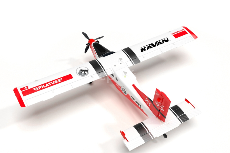 RC letadlo KAVAN Pilatus PC-6 Porter 1500mm ARF, červená