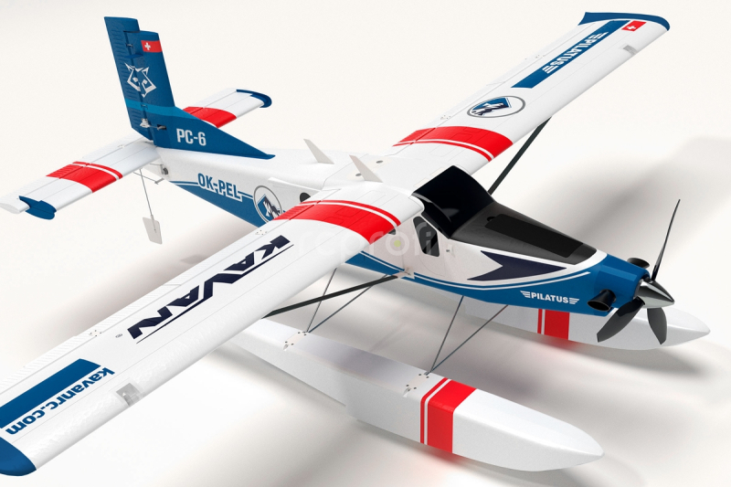 RC letadlo KAVAN Pilatus PC-6 Porter 1500mm ARF, modrá