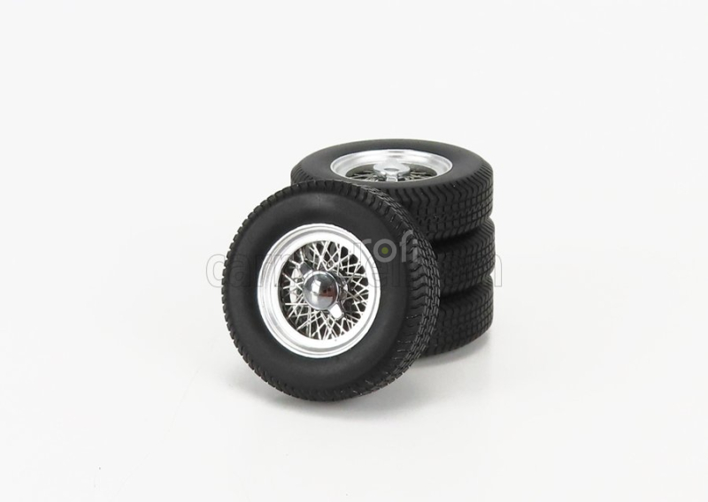 Kk-scale Accessories 4x Spokerims And Tires Set For Ferrari 1950 1:18 Red