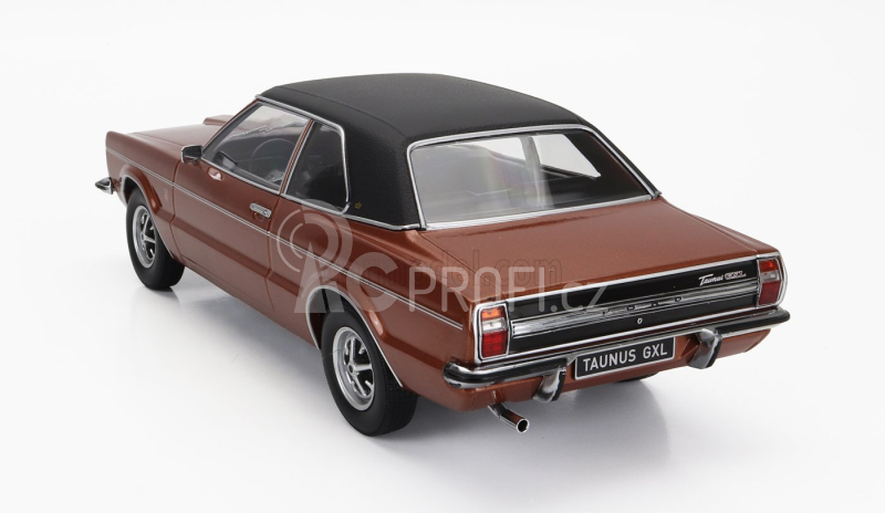 Kk-scale Ford england Taunus Gxl With Vinyl Roof 1971 1:18 Měděná Matná Černá
