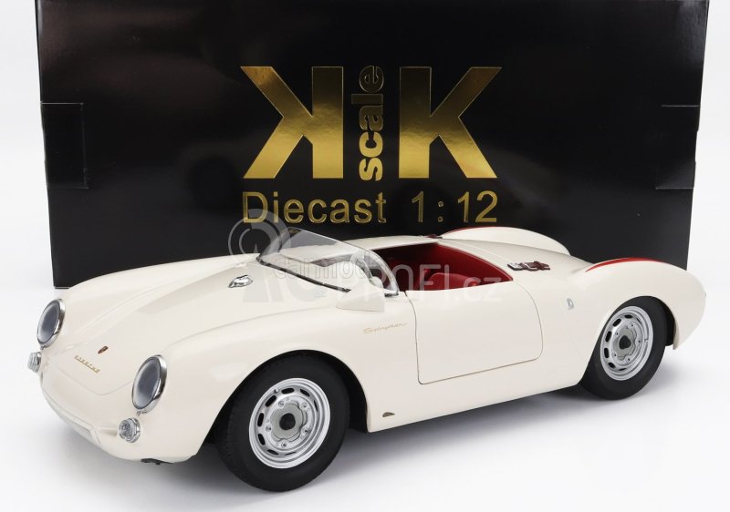 Kk-scale Porsche 550a Spider 1953 1:12 Bílá Červená