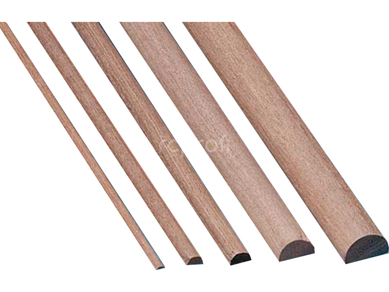 Krick Lišta ořech půlkulatá 1x2mm 1m