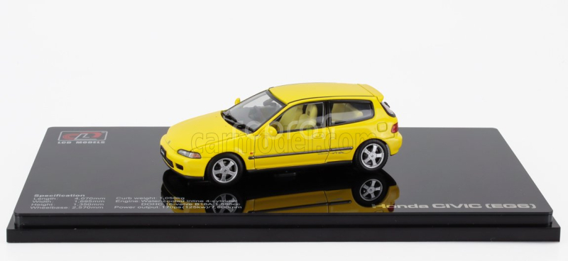 Lcd-model Honda Civic Sir Ii Eg6 Vtec 1993 1:43 Žlutá