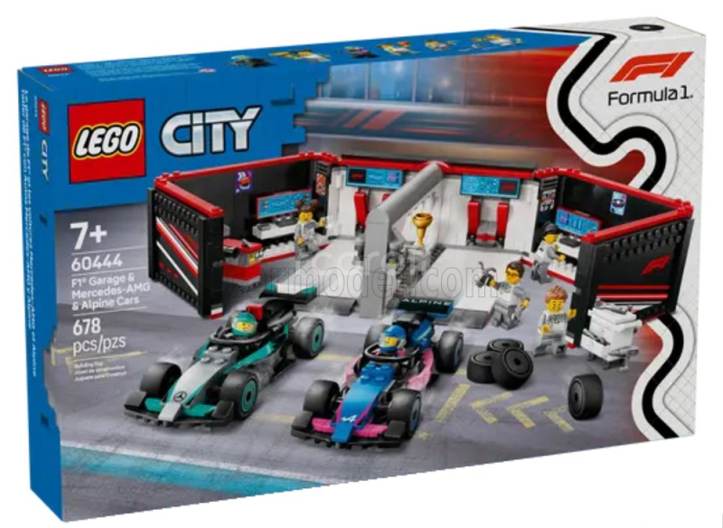 Lego Accessories Lego City - F1  Garage Mercedes Gp W15 + Alpine A524 Cars 2024 - 678 Pezzi - 678 Pcs Různé
