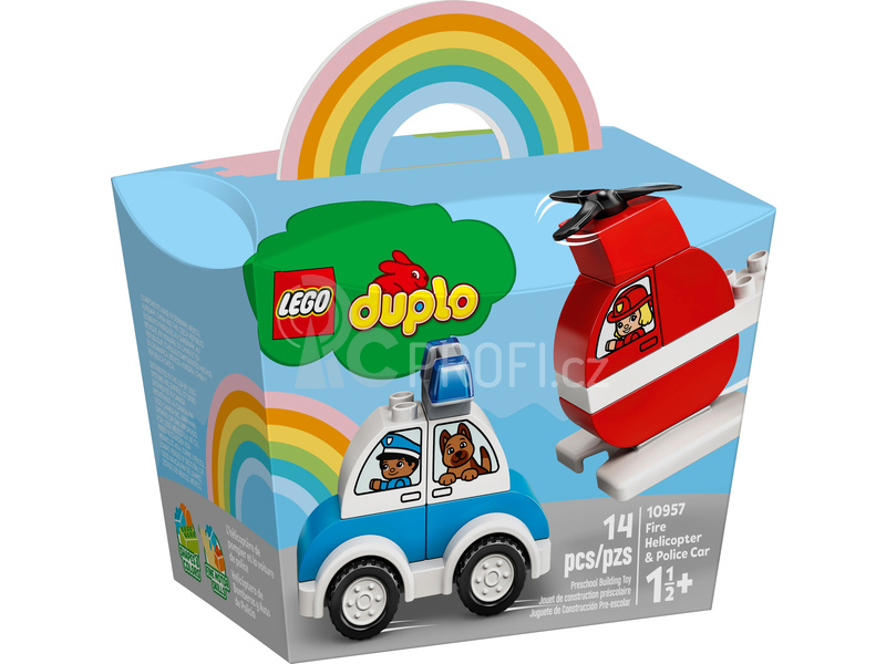 LEGO DUPLO - Hasičský vrtulník a policejní auto