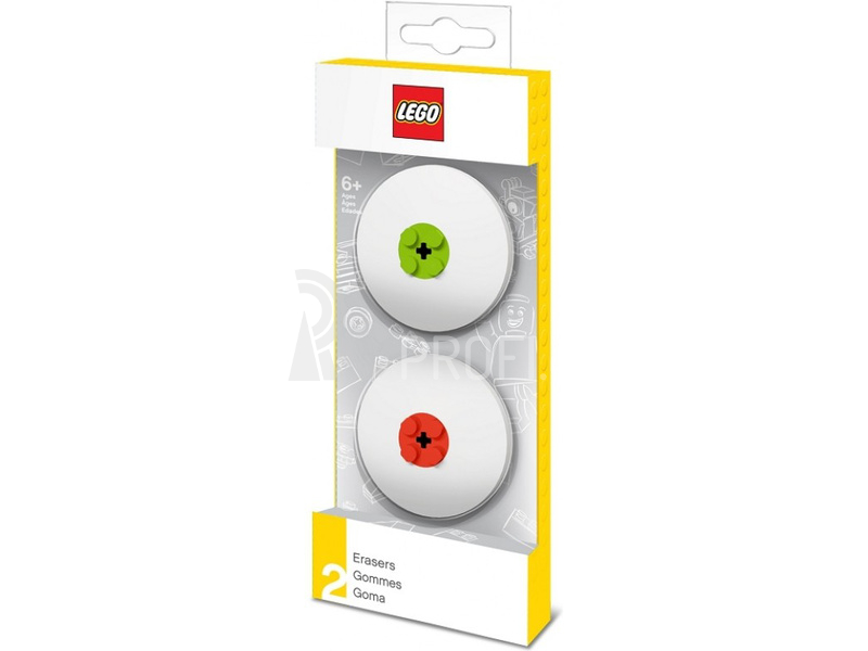 LEGO guma červená a zelená 2ks