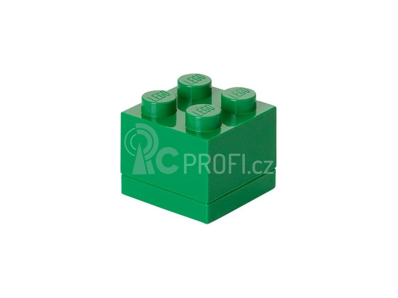 LEGO mini box 46x46x43mm - tmavě zelený
