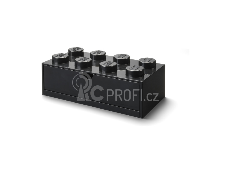 LEGO stolní box 8 se zásuvkou černý