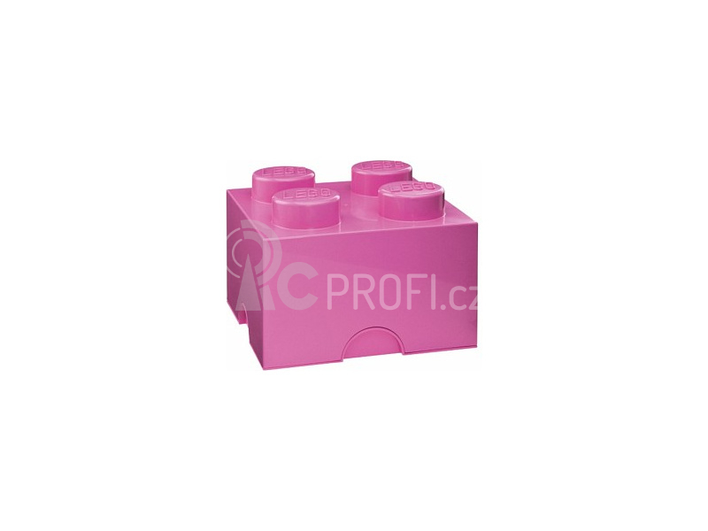 LEGO úložný box 250x250x180mm - růžový