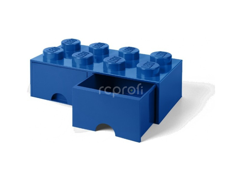 LEGO úložný box s šuplíky 250x500x180mm - modrý