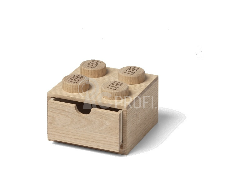 LEGO Wood dřevěný stolní box 4 se zásuvkou dub