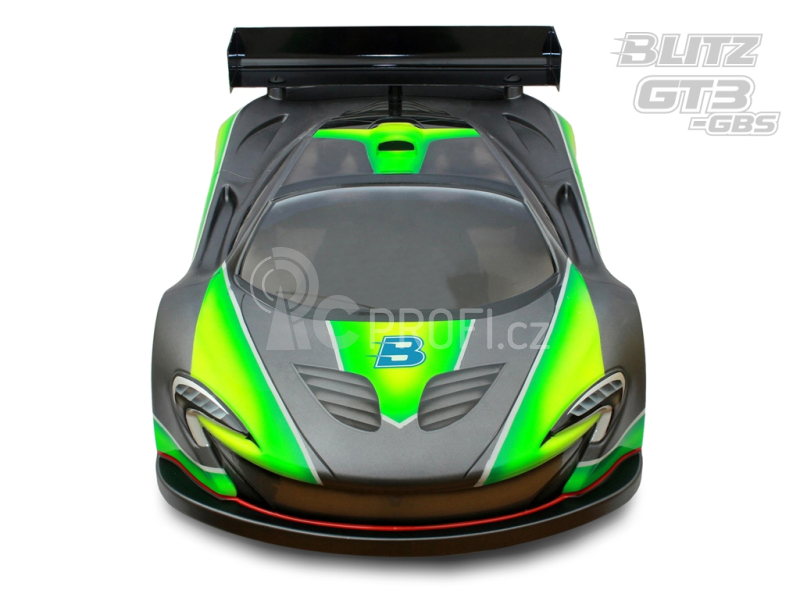 Lexanová karoserie čirá BLITZ 1/8 GT3 GBS včetně křídla, tlouštka 1,0mm