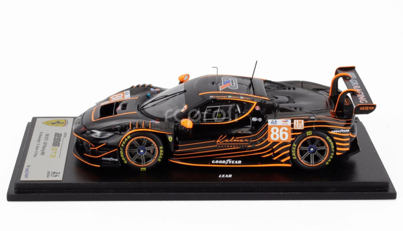 Looksmart Ferrari 296 Gt3 3.0l Turbo V6 Team Gr Racing N 86 24h Le Mans 2024 Riccardo Pera - Daniel Serra - Michael Wainwright 1:43 Černá Oranžová