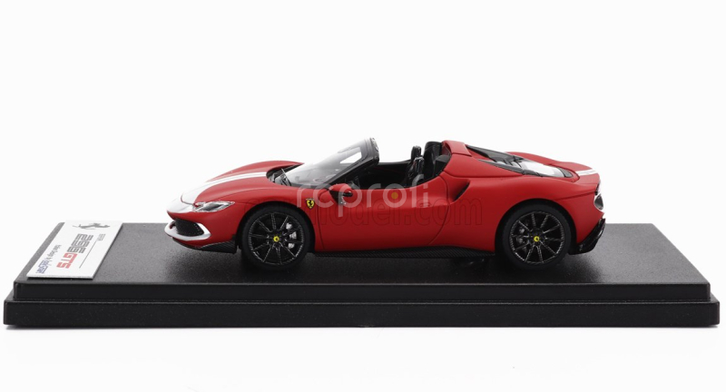 Looksmart Ferrari 296 Gts Spider Assetto Fiorano Open Roof 2022 1:43 Rosso F-1-75 - Matná Červená Stříbrná