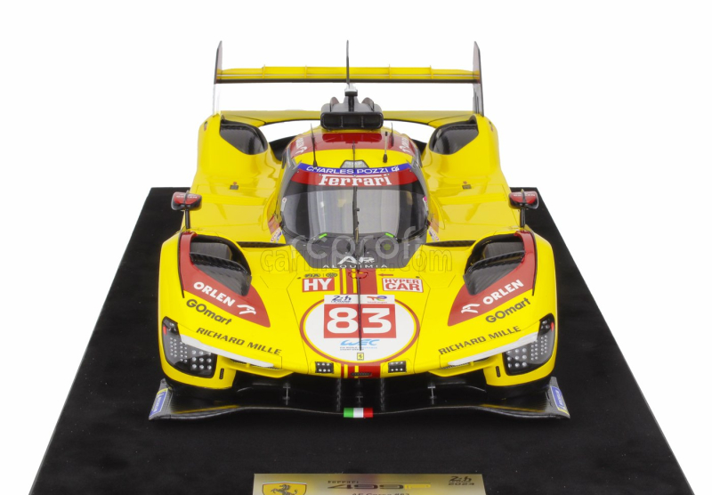 Looksmart Ferrari 499p 3.0l Turbo V6 Team Af Corse N  83 24h Le Mans 2024 Robert Kubica - Robert Shwartzman - Yifei Ye 1:12 Žlutá Červená