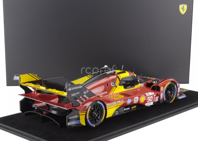 Looksmart Ferrari 499p 3.0l Turbo V6 Team Ferrari Af Corse N 50 Winner 24h Le Mans 2024 Antonio Fuoco - Miguel Molina - Nicklas Nielsen 1:12 Červená Žlutá Černá