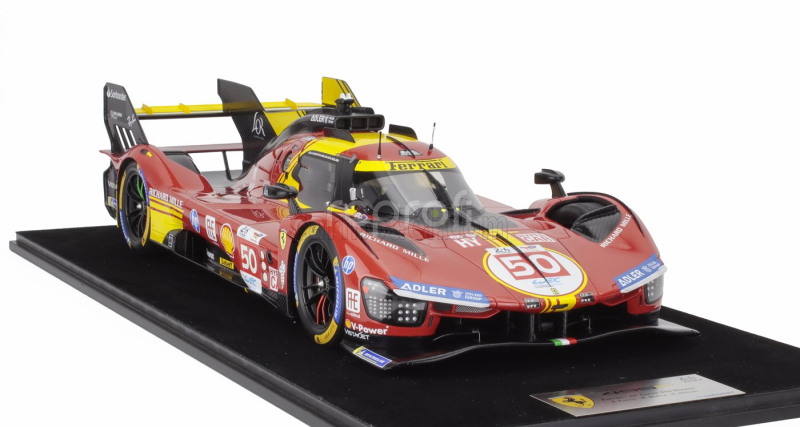Looksmart Ferrari 499p 3.0l Turbo V6 Team Ferrari Af Corse N 50 Winner 24h Le Mans 2024 Antonio Fuoco - Miguel Molina - Nicklas Nielsen 1:12 Červená Žlutá Černá