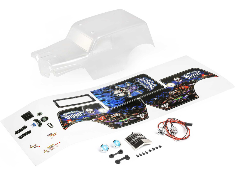 Losi karosérie Son Uva Digger nenabarvená: Mini LMT