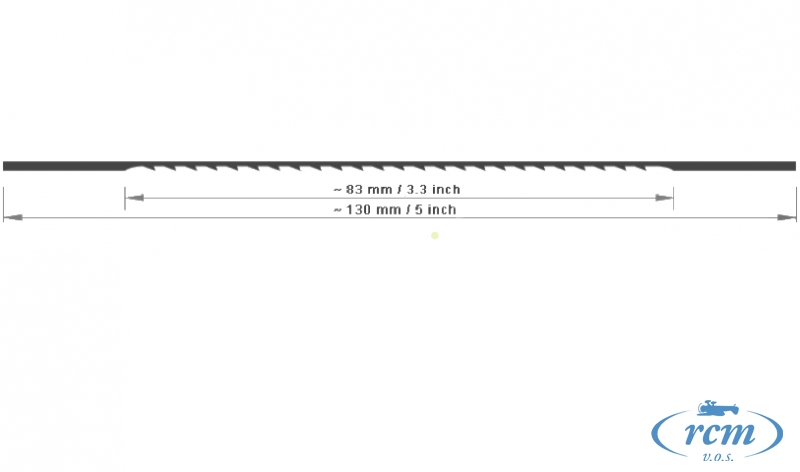 Lupenková pilka 0 jemné HANIBAL na silnější a tvrdé dřevo,plast 130x0,6x0,22mm  33TPI,