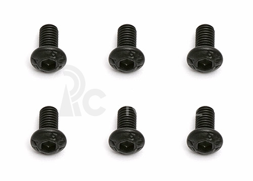 M3x0,5x6mm Imbusový šroub s kulatou hlavou, 10 ks.